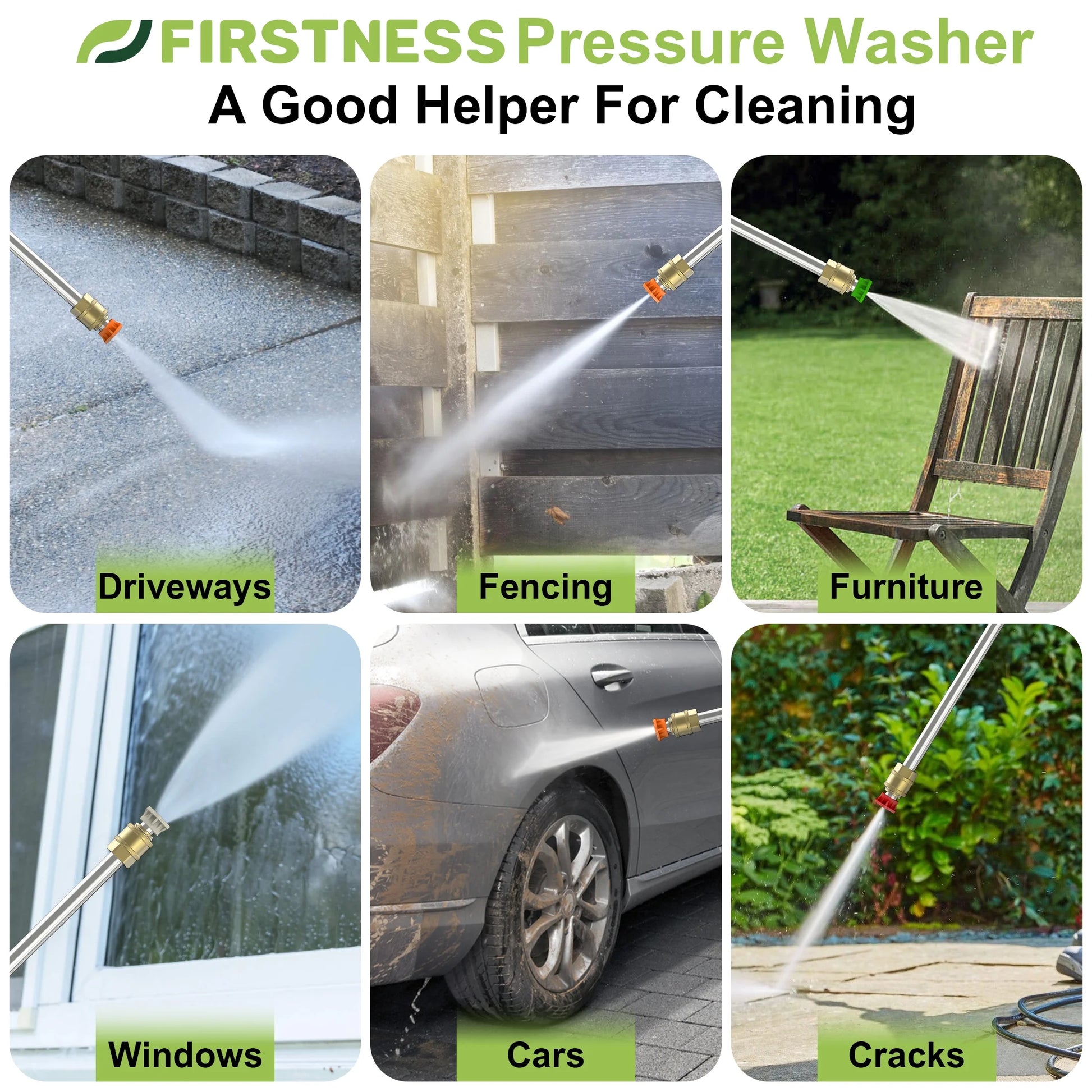 High-Pressure Electric Power Washer – 26ft Hose, Foam Cannon & 4 Nozzle System for Cars, Patios & Driveways
