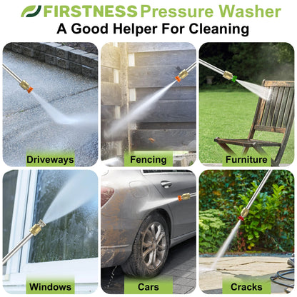 High-Pressure Electric Power Washer – 26ft Hose, Foam Cannon & 4 Nozzle System for Cars, Patios & Driveways