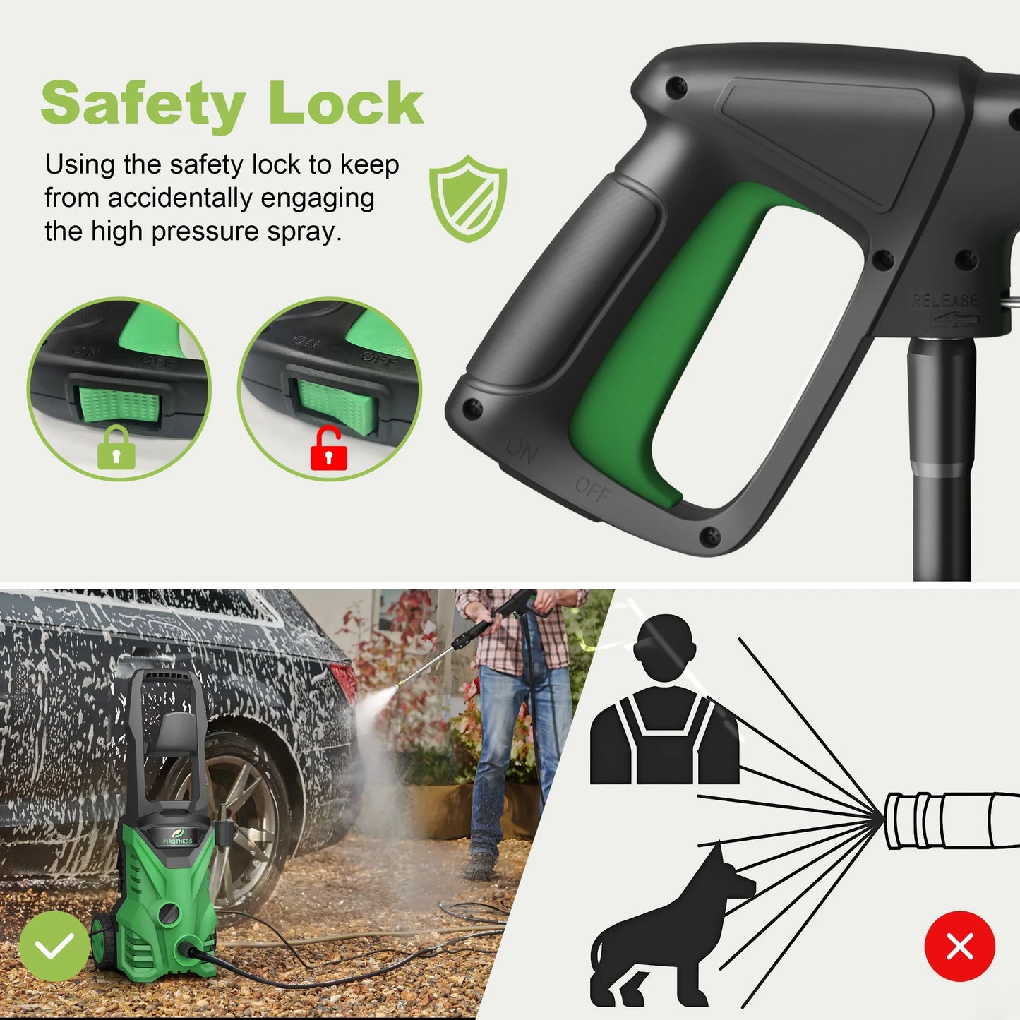 High-Pressure Electric Power Washer – 26ft Hose, Foam Cannon & 4 Nozzle System for Cars, Patios & Driveways