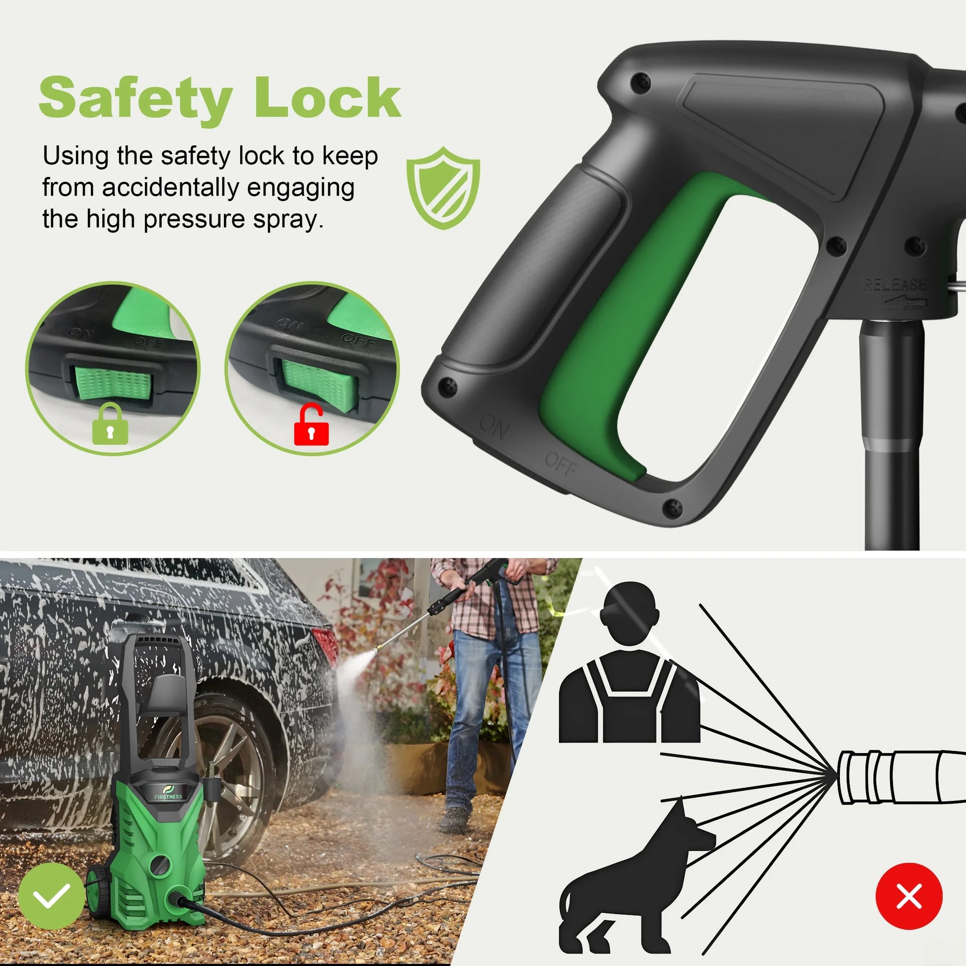 High-Pressure Electric Power Washer – 26ft Hose, Foam Cannon & 4 Nozzle System for Cars, Patios & Driveways